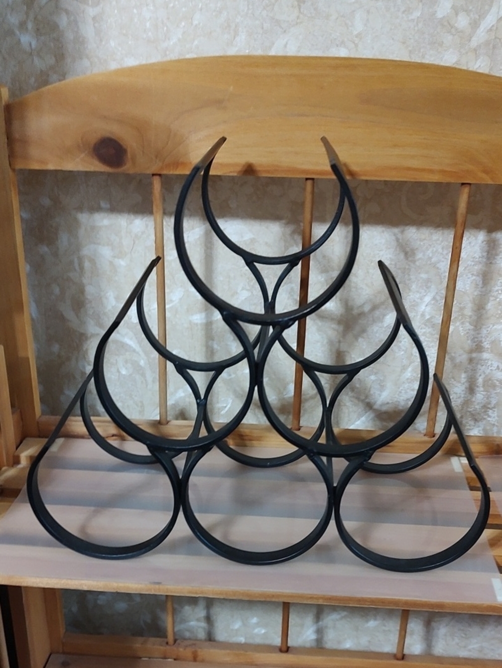 Black Metal Wine Rack